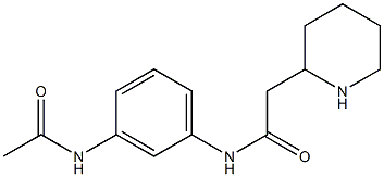 N-(3-acetamidophenyl)-2-(piperidin-2-yl)acetamide 结构式