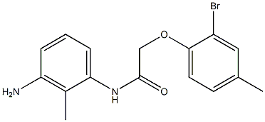 N-(3-amino-2-methylphenyl)-2-(2-bromo-4-methylphenoxy)acetamide 结构式