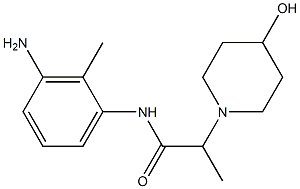 N-(3-amino-2-methylphenyl)-2-(4-hydroxypiperidin-1-yl)propanamide 结构式