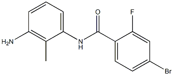 N-(3-amino-2-methylphenyl)-4-bromo-2-fluorobenzamide 结构式
