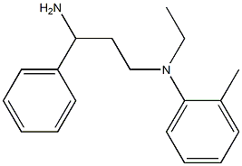 N-(3-amino-3-phenylpropyl)-N-ethyl-2-methylaniline 结构式