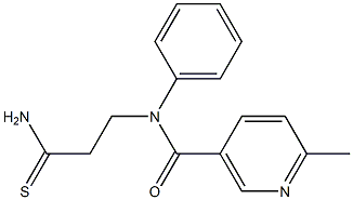 N-(3-amino-3-thioxopropyl)-6-methyl-N-phenylnicotinamide 结构式