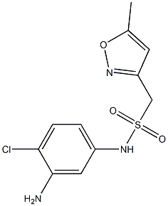 N-(3-amino-4-chlorophenyl)-1-(5-methyl-1,2-oxazol-3-yl)methanesulfonamide 结构式