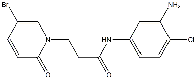 N-(3-amino-4-chlorophenyl)-3-(5-bromo-2-oxo-1,2-dihydropyridin-1-yl)propanamide 结构式