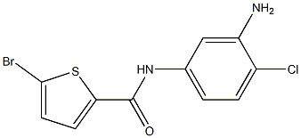 N-(3-amino-4-chlorophenyl)-5-bromothiophene-2-carboxamide 结构式