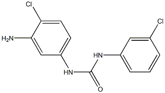 N-(3-amino-4-chlorophenyl)-N'-(3-chlorophenyl)urea 结构式