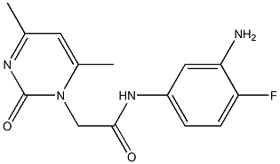 N-(3-amino-4-fluorophenyl)-2-(4,6-dimethyl-2-oxopyrimidin-1(2H)-yl)acetamide 结构式