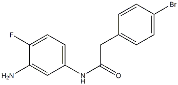 N-(3-amino-4-fluorophenyl)-2-(4-bromophenyl)acetamide 结构式