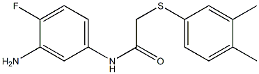 N-(3-amino-4-fluorophenyl)-2-[(3,4-dimethylphenyl)sulfanyl]acetamide 结构式