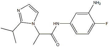 N-(3-amino-4-fluorophenyl)-2-[2-(propan-2-yl)-1H-imidazol-1-yl]propanamide 结构式