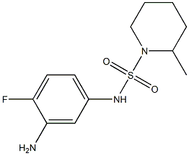N-(3-amino-4-fluorophenyl)-2-methylpiperidine-1-sulfonamide 结构式