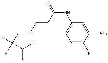 N-(3-amino-4-fluorophenyl)-3-(2,2,3,3-tetrafluoropropoxy)propanamide 结构式