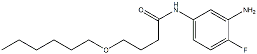 N-(3-amino-4-fluorophenyl)-4-(hexyloxy)butanamide 结构式