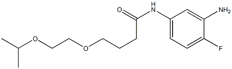 N-(3-amino-4-fluorophenyl)-4-[2-(propan-2-yloxy)ethoxy]butanamide 结构式