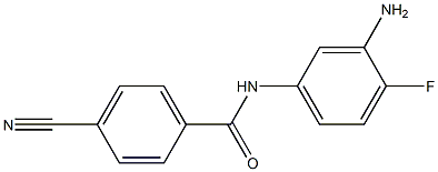 N-(3-amino-4-fluorophenyl)-4-cyanobenzamide 结构式