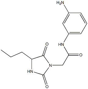 N-(3-aminophenyl)-2-(2,5-dioxo-4-propylimidazolidin-1-yl)acetamide 结构式
