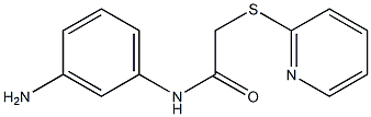 N-(3-aminophenyl)-2-(pyridin-2-ylsulfanyl)acetamide 结构式