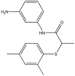 N-(3-aminophenyl)-2-[(2,4-dimethylphenyl)sulfanyl]propanamide 结构式