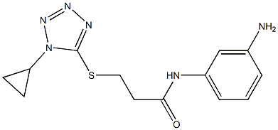 N-(3-aminophenyl)-3-[(1-cyclopropyl-1H-1,2,3,4-tetrazol-5-yl)sulfanyl]propanamide 结构式