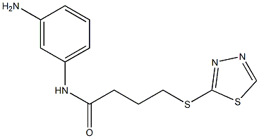 N-(3-aminophenyl)-4-(1,3,4-thiadiazol-2-ylsulfanyl)butanamide 结构式