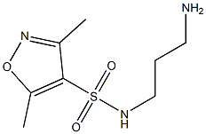 N-(3-aminopropyl)-3,5-dimethyl-1,2-oxazole-4-sulfonamide 结构式