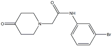 N-(3-bromophenyl)-2-(4-oxopiperidin-1-yl)acetamide 结构式