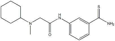 N-(3-carbamothioylphenyl)-2-[cyclohexyl(methyl)amino]acetamide 结构式