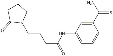 N-(3-carbamothioylphenyl)-4-(2-oxopyrrolidin-1-yl)butanamide 结构式