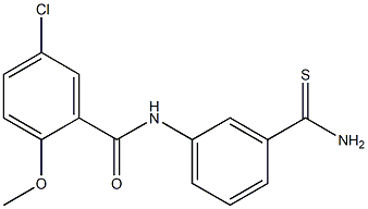 N-(3-carbamothioylphenyl)-5-chloro-2-methoxybenzamide 结构式