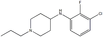 N-(3-chloro-2-fluorophenyl)-1-propylpiperidin-4-amine 结构式
