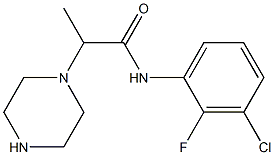 N-(3-chloro-2-fluorophenyl)-2-(piperazin-1-yl)propanamide 结构式