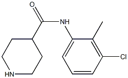 N-(3-chloro-2-methylphenyl)piperidine-4-carboxamide 结构式