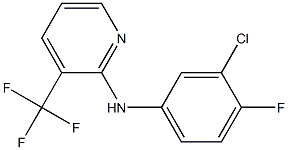 N-(3-chloro-4-fluorophenyl)-3-(trifluoromethyl)pyridin-2-amine 结构式