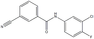 N-(3-chloro-4-fluorophenyl)-3-cyanobenzamide 结构式