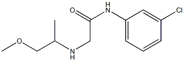 N-(3-chlorophenyl)-2-[(1-methoxypropan-2-yl)amino]acetamide 结构式