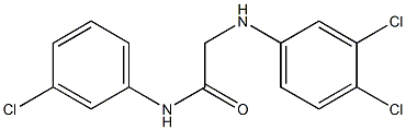 N-(3-chlorophenyl)-2-[(3,4-dichlorophenyl)amino]acetamide 结构式