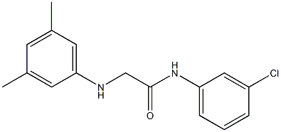 N-(3-chlorophenyl)-2-[(3,5-dimethylphenyl)amino]acetamide 结构式