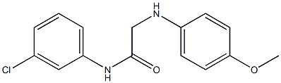 N-(3-chlorophenyl)-2-[(4-methoxyphenyl)amino]acetamide 结构式