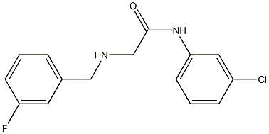 N-(3-chlorophenyl)-2-{[(3-fluorophenyl)methyl]amino}acetamide 结构式