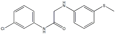N-(3-chlorophenyl)-2-{[3-(methylsulfanyl)phenyl]amino}acetamide 结构式