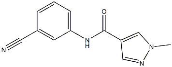 N-(3-cyanophenyl)-1-methyl-1H-pyrazole-4-carboxamide 结构式