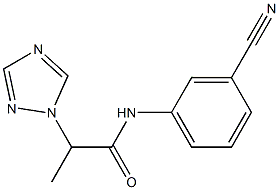 N-(3-cyanophenyl)-2-(1H-1,2,4-triazol-1-yl)propanamide 结构式