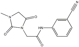 N-(3-cyanophenyl)-2-(3-methyl-2,5-dioxoimidazolidin-1-yl)acetamide 结构式