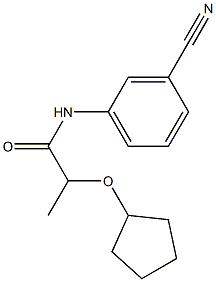 N-(3-cyanophenyl)-2-(cyclopentyloxy)propanamide 结构式