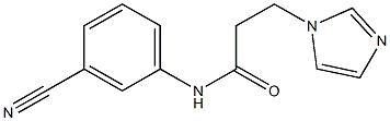 N-(3-cyanophenyl)-3-(1H-imidazol-1-yl)propanamide 结构式