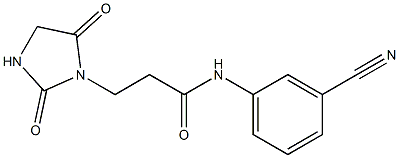 N-(3-cyanophenyl)-3-(2,5-dioxoimidazolidin-1-yl)propanamide 结构式