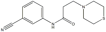 N-(3-cyanophenyl)-3-(thiomorpholin-4-yl)propanamide 结构式