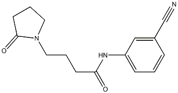 N-(3-cyanophenyl)-4-(2-oxopyrrolidin-1-yl)butanamide 结构式