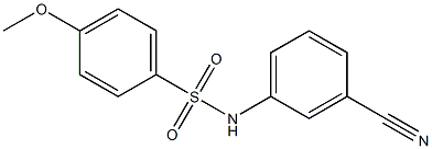 N-(3-cyanophenyl)-4-methoxybenzene-1-sulfonamide 结构式