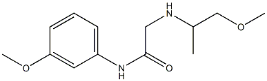 N-(3-methoxyphenyl)-2-[(1-methoxypropan-2-yl)amino]acetamide 结构式